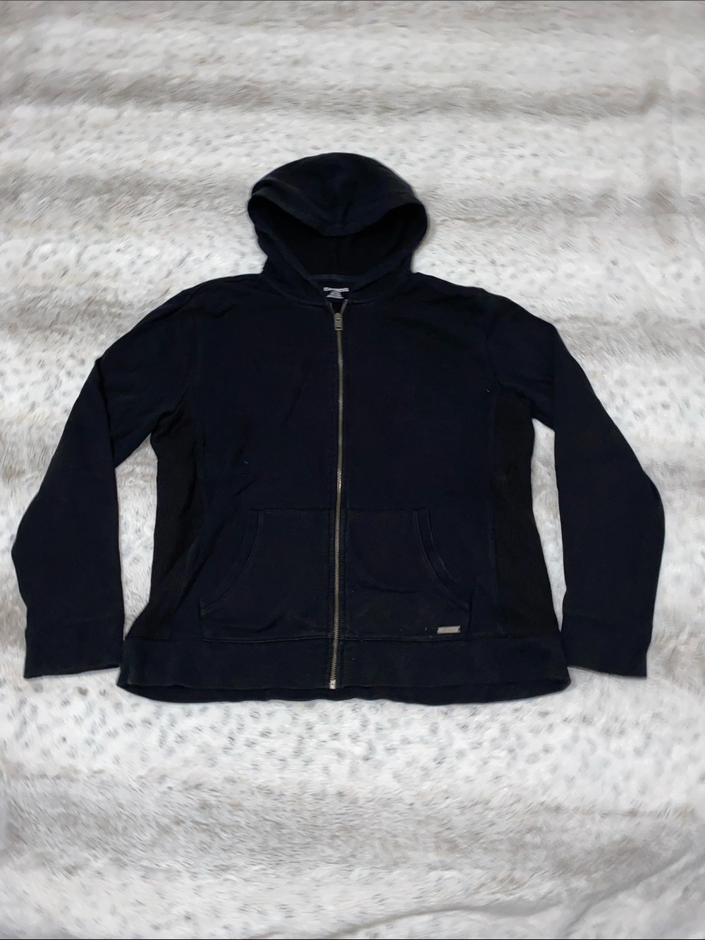 Express Black Zip-Up Hooded Jacket